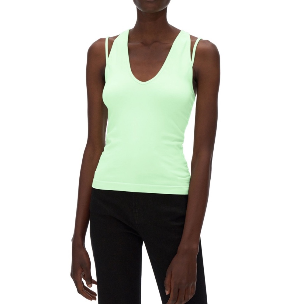⭐️ HELMUT LANG ⭐️MULTI-STRAP TANK TOP COLOR PINE FROST SIZE: XS/S - Picture 1 of 7